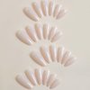 YoYoee Medium Nude Nails Tips Solid Color Nails False Nails Stiletto Press on Nails Full Cover Fake Nails for Women and Girls 24PCS