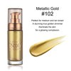 MAEPEOR Body Luminizer 6 Colors Waterproof Smooth Shimmer Face Body Glow Illuminator Non-sticky Liquid Body Highlight Illuminator (30 ML, 02 Metallic Gold)