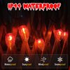 Cbebew 38Ft Halloween Pathway Lights, C9 Flickering Flame String Lights with Stakes, Waterproof Patio String Lights with 25 Flicker Light Bulbs for Lawn Garden Walkway Party Halloween Decoration