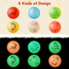 NOVWANG Christmas Glow in The Dark Bouncy Balls, 24Pcs 1.25 Inches Bouncing Balls Christmas Stocking Stuffers Toys for Kids Christmas Party Favors