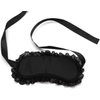Soft Lace Eye Mask Party Ribbon Accessories, Eye Mask Comfortable Sleep Mask Can Be Adjusted to Shading Eyes, Travel, Meditation (Black)