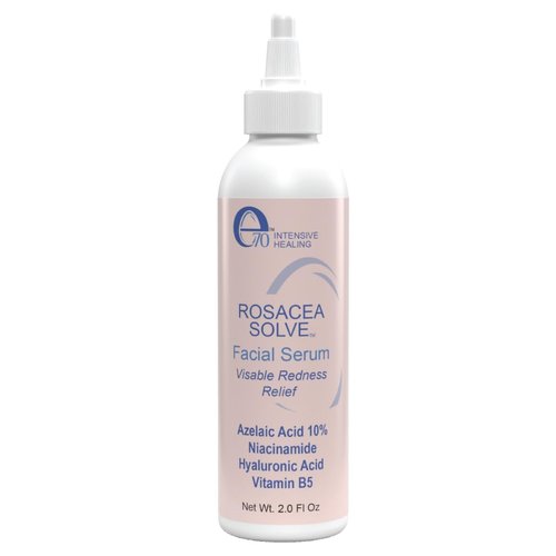 E70 Rosacea Serum - Redness Relief Serum For Rosacea and Acne-Prone Skin - Skin Care With Beneficial Ingredients, Aloe Vera, Hyaluronic Acid, Almond Oil, Licorice & Chamomile Extracts - No Parabens
