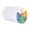 Mandala Crafts White Elastic Bands 1/4 Flat Elastic Cord Stretch Strap - 6mm 50 Yds Roll of Elastic Straps Braided Elastic Band - 1 4 Inch Elastics for Sewing and Elastic Crafting