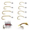 XFISHMAN Fly Hooks for Fly Tying Dry Wet Nymph Flies Curved Fishing Hooks 10# ~16# Assortment Pack of 240 Hooks with Box…