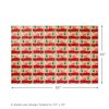 Hallmark Recyclable Kraft Christmas Flat Wrapping Paper Sheets with Cutlines on Reverse (12 Folded Sheets with Sticker Gift Tags) Rustic Red Trucks, White Snowflakes, "Merry Christmas" Lettering