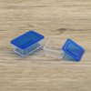 eMagTech 4Pcs Dollhouse Food Storage Box 1/6 1/12 Scale Dollhouse Bento Box Mini Fresh Box Dollhouse Ornament for DIY Making Plastic Blue