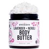Body Butter for Women LAVENDER NEROLI | Whipped Body Moisturizer with Raw Shea Butter for Dry Skin, Paraben Free, Non-Greasy, No Synthetic Fragrances | 8 oz