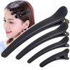 12 Pcs Matt Black Styling Hair Clips Plastic Alligator Hair Clips Professional Hair Clamp for Salon Hair Styling Sectioning (Small)