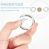 UNICRAFTALE 3Pcs 30mm Spring Gate Rings 316 Stainless Steel Snap Clasps Round Carabiner Clips Snap Hooks Metal Spring Keyring Buckle Clasps for Bag Purse Shoulder Strap Key Chains