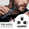 USonline911 3 Piece Set (9mm 12mm 16mm) Haircut Blade Guards Replacement for Philips Norelco Multigroom MG5740 MG5750 MG5760, with Small Beard Comb Black