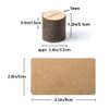 Jofefe 12Pcs Mini Rustic Wood Place Card Holders and 24Pcs Kraft Table Place Cards, Rustic Mini Table Number Holders, Table Sign Stand, Name Card Photo Picture Holders for Wedding, Party, Birthday.