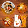 BQK 96 Pcs Basketball Plates Basketball Party Supplies Including Basketball Plates and Napkins Party Supplies, Forks Basketball Party Favors for Kids Basketball Birthday Decorations
