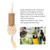 JOROBURO Sola Stick Bird Toys, Fun Interactive Soft Ball Log Sola Wood Corn Leaf Silk Parrot Chew Toys, Relieve Boredom Hanging Bird Toys for Parakeets Parrotlets Cockatiels