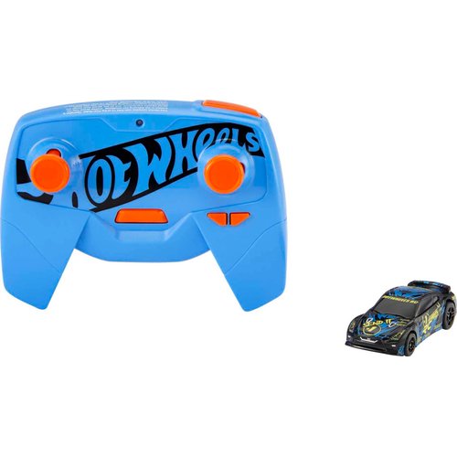 Hot Wheels RC Toy Car, Remote-Control Nissan GTR in 1:64 Scale, Works On- & Off-Track