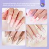 SAVILAND Acrylic Nail Tips with Glue: Half Cover False Nail Tips 10 Sizes for Acrylic Nails Professional French Tips and Acrylic Nail Brush 8/10/14 Fast-Dry Nail Glue & Acrylic Nail Stater Kit Natural