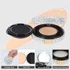 KEYPOWER Makeup Powder Empty Box with Bling Diamond Loose Powder Compact Empty Container with Powder Puff and Mirror Refillable for Home or Trip (White)