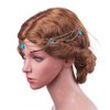 PH PandaHall Turquoise Head Chain, Unique Jewelry Headband Boho Tassel Chain Hair Band Party Headpiece Festival Prom Wedding Headband for Women Headpiece Arabian