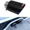 FAIZJUNBEN Roasted Blue Carbon Fiber Car Exhaust Tip 2.1 inch Inlet 3.5 Inch Outlet Exhaust Muffler Tip Carbon Fiber Exhaust Pipe for 2-2.1 Inch Exhaust Pipe