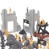 OTONOPI Toy Soldiers Medieval Plastic Knight Action Figure Castle Playset Classic Army Men Military Toys Mini Ancient Soldiers Warriors 250PCS with Carrying Bags