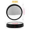 2 Pieces Blind Spot Mirror - PSLER 2" Round HD Glass Convex Rear View Mirror with Frame, 360° Wide Angle Side View Mirror Accessories with Self Adhesive Back for Car SUV and Trucks, Black