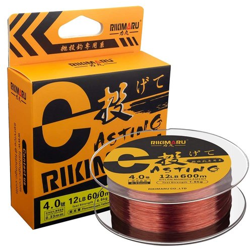 RIKIMARU Monofilament Fishing Line (Wine Red, 25LB-660Yds)