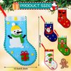 10 Pieces Felt Christmas Craft DIY Christmas Felt Stockings with Ornaments Handmade Sewing Sock Kits for Kids Christmas Favors Decorations Crafts Kits Christmas Party Hand DIY Supplies, 5 Styles