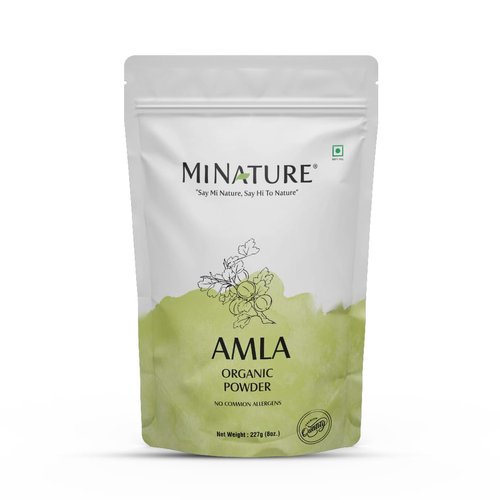 USDA Organic Amla Powder (Amla Fruit Powder) by mi nature| Amalaki | 227g (8 oz) | High in Vitamin C, antioxidants | Hair Growth | Raw,Vegan,Gluten free