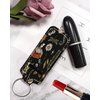 KLLRO RUO Chapstick Holder Keychain Fashion Lipstick Sleeve Lip Balm Portable Pocket Lip Gloss Tube Holder Clip-on Makeup Travel Accessories - Vintage Mushroom