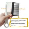 Mini Wide Tooth Comb,Small Travel Purse Hair Detangling Comb Beard Comb for Curly Wavy Hair Portable Care Comb Shower Comb Travel Combs for Men Women - Best Styling Comb for Wet,Dry,Long Hair (Black)