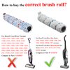 Lemige 2 Pack Multi-Surface Brush Rolls 2787 and 2 Pack Vacuum Filters 1866 for Bissell CrossWave Max 2554 2590 2593 2596 for HydroSteam 35151 3515 35152 3513 3518 B0440 Vacuums, Part 1618638, 1608684