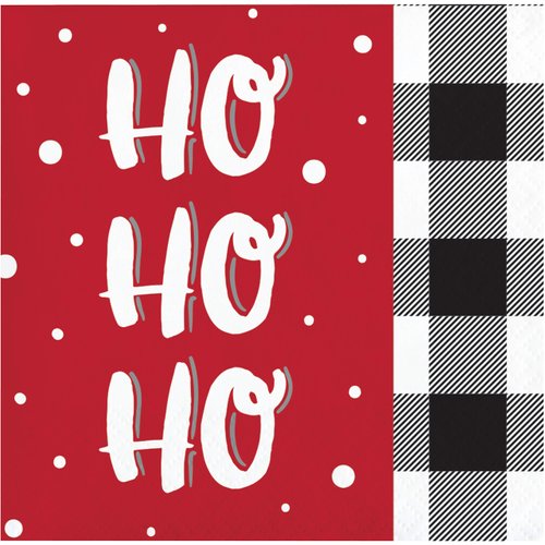Creative Converting Santa Fun Beverage Napkins, 5", Multi-color