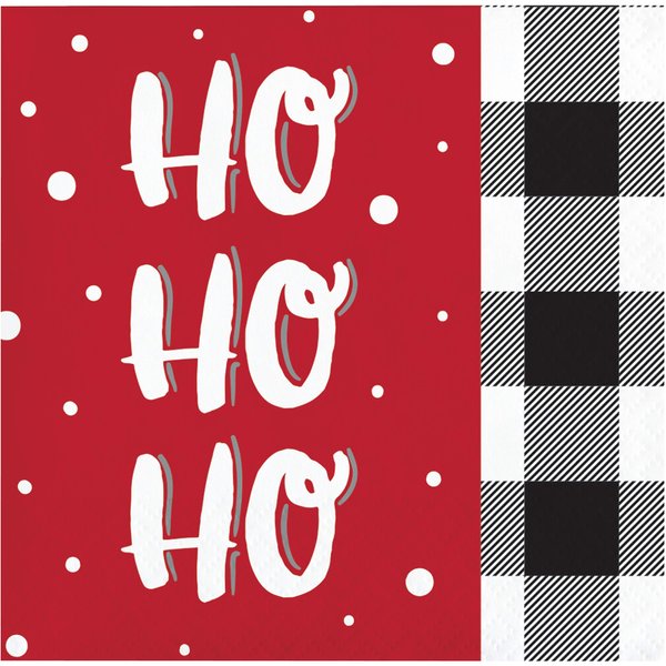 Creative Converting Santa Fun Beverage Napkins, 5", Multi-color