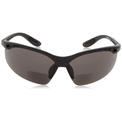 Crossfire 12120 Talon Bi-Focal Reader Safety Glasses 2.0 Diopter Smoke Lens - Matte Black Frame