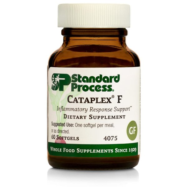 Standard Process Cataplex F - Whole Food Supplement, Metabolism, Skin Health and Hair Health with Vitamin B6, Flaxseed Oil - 60 Softgels