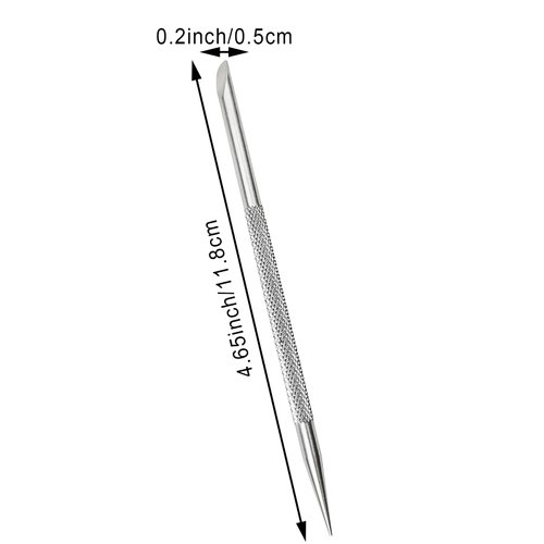 6 PCS Cuticle Pusher Tool, Stainless Steel Cuticle Pusher, Cuticle Remover Nail Polish Tools Gel Fingernails Polish Peeler Manicure Tool Pedicure Cleaner For Fingernail Toenail