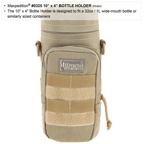 Maxpedition Bottle Holder, Foliage Green , 10 -Inch x 4 -Inch
