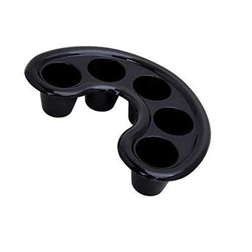 LASSUM 2 Pieces Nail Art Tips Hand Soak Bowl Tray Manicure Soaking Remover Tool, Black & Pink