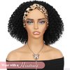 Fancy Hair Afro Wig Afro Kinky Wigs Short Curly Half Wig Heat Resistant Fiber Synthetic Party Cosplay Half Wigs for Women Nature Black