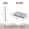 PROPOG Bobby Pins 200 Pcs, Hair Pins for Buns & Updos Hair Accessories Bobby Pin Metal Hair Pin with Storage Box Hairpins for Women and Girls (Brown)
