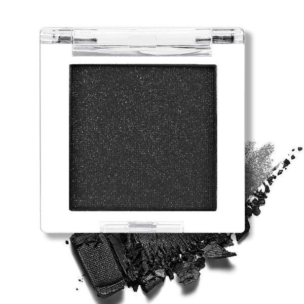 Erinde Single Eyeshadow Powder Palette, Matte Shimmer Black Eye Shadow Makeup, High Pigment, Ultra-Blendable, Long-Lasting Smokey Eyeshadow, 4g/0.14oz