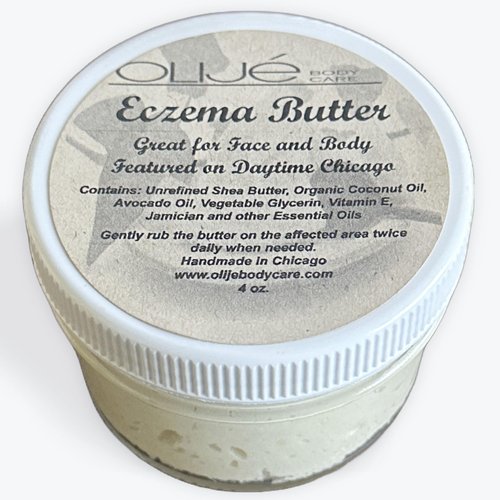 Eczema Body Butter with Lavender & Geranium Oils, 4 oz Jar, Moisturizes & Soothes Itchy Skin