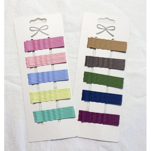 Lemeilleur Ouchless Bobby Pin, Crimped Hair Pin, with Slide-on Opener, 10 colours, 2.4 Inches, 100/80 Count (80 count, Count, 80)