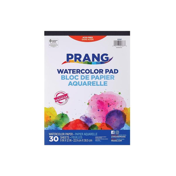 Prang Watercolor Pad, 9-inch x 12-inch, White, 30/Sheets (P2367)