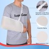 supregear Arm Sling, Adjustable Mesh Shoulder Immobilizer Arm Sling for Shower Breathable Medical Shoulder Elbow Support for Women Men, Fits Left/Right Arm, White
