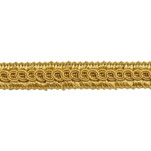 1/2" (1cm) Basic Solid Collection Scroll Gimp Braid Trim # 0050SG, Light Gold #B7 (Light Yellow Gold) 14 Yard Value Pack (12.5m/42 ft)
