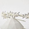 SWEETV Rhinestone Bridal Headband Silver Crystal Tiara for Women Pearl Wedding Headpieces for Bride Hair Accessories for Prom Birthday Party