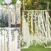White Crepe Paper Streamers 8 Rolls, Party Streamers for Birthday Wedding Baby Bridal Shower Decorations Halloween Christmas Craft Supplies (1.8 Inch x 82 Ft/Roll，656ft)