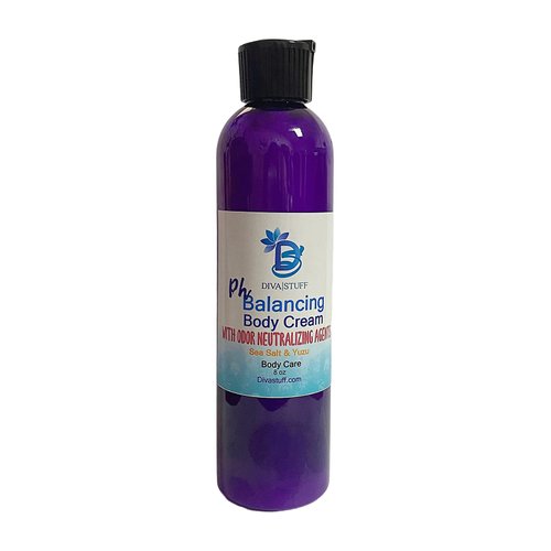 Diva Stuff Ph Balancing Body Cream With Odor Neutralizing Agents, Sea Salt and Yuzu Scent, 8oz