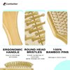 Combetter Hair Brush, Eco Friendly Bamboo Hairbrush-Smooths & Detangling for All Hair Types, Natural Wood Bristle Massage Comb for Women Men & Kids