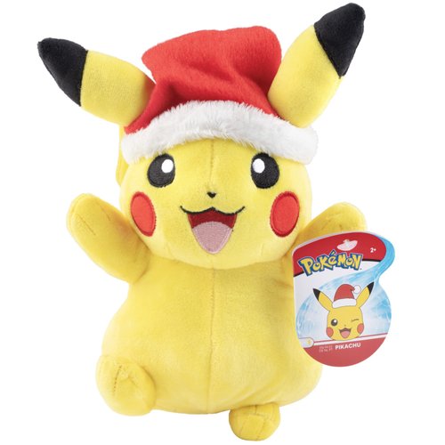Pokémon 8" Pikachu Plush with Winter Hat Accessory - Officially Licensed - Generation 1 - Stuffed Animal Toy Figure - Gift Kids, Boys, Girls - 2+